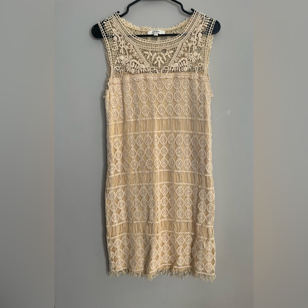 Umgee Lace Sleeveless Off White Dress Size‎ Medium